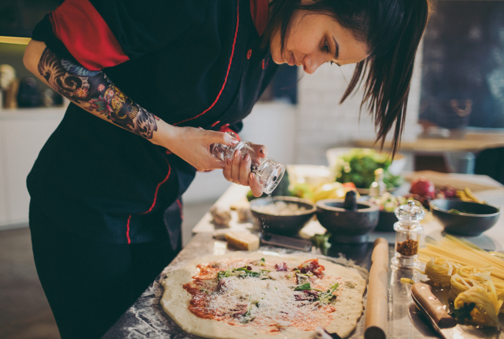 Chef Preparing Pizza