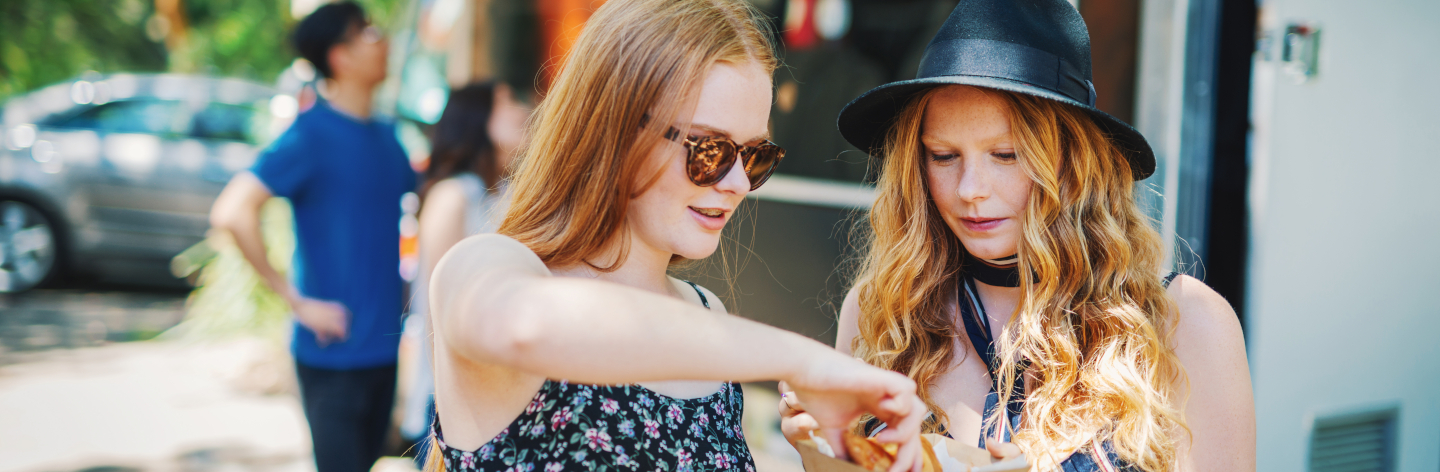 Summer Festival Fun And Eating Unhealthy Food From Food Truck