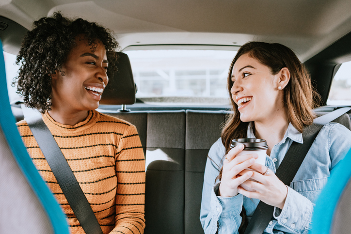 Women In Car Rideshare In City Of Los Angeles