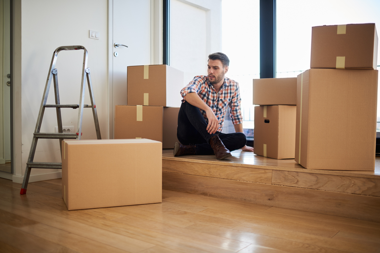 Man In New Apartment