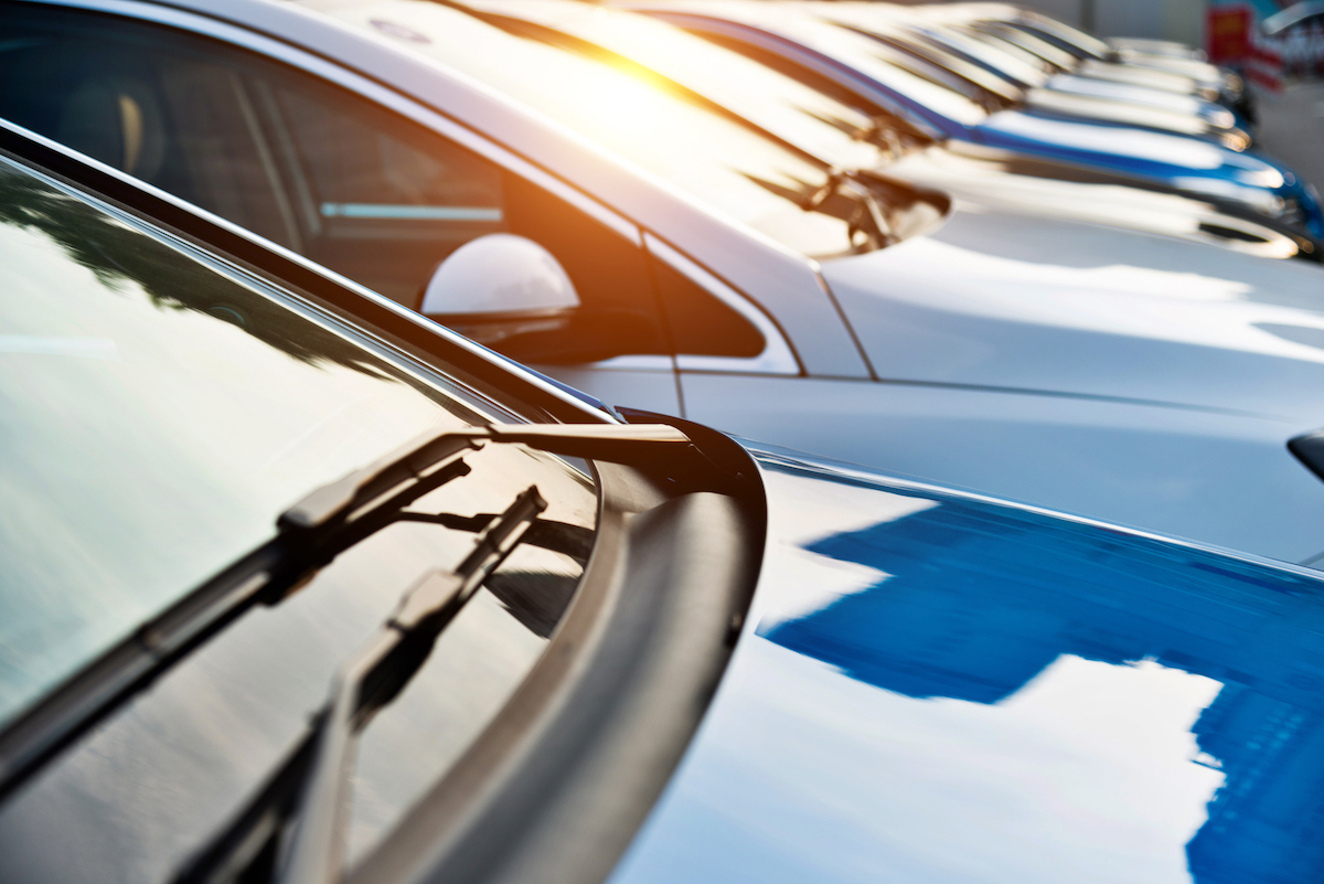 New Cars Parking At Dealership