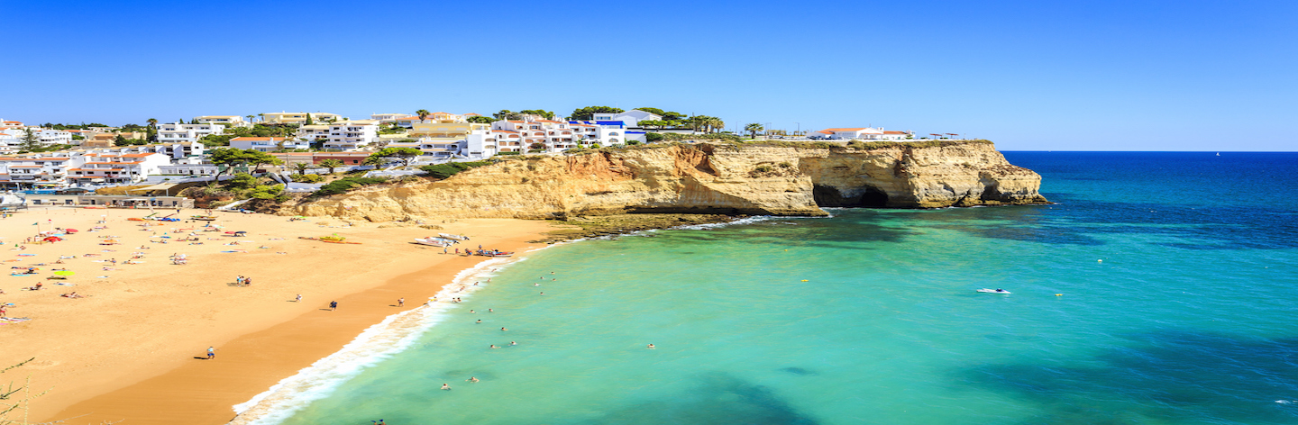 Beautiful Beach In Carvoeiro, Algarve, Portugal