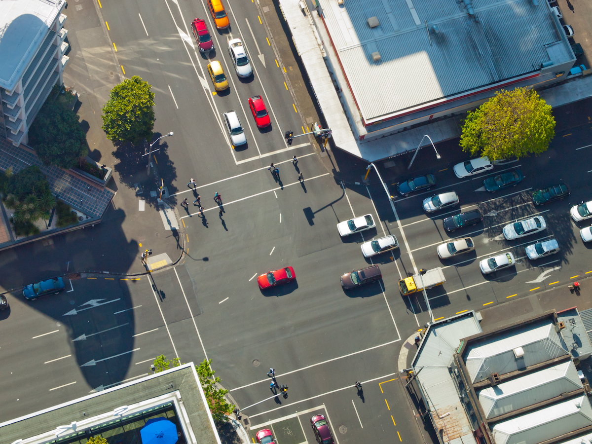 City Crossroad Scene