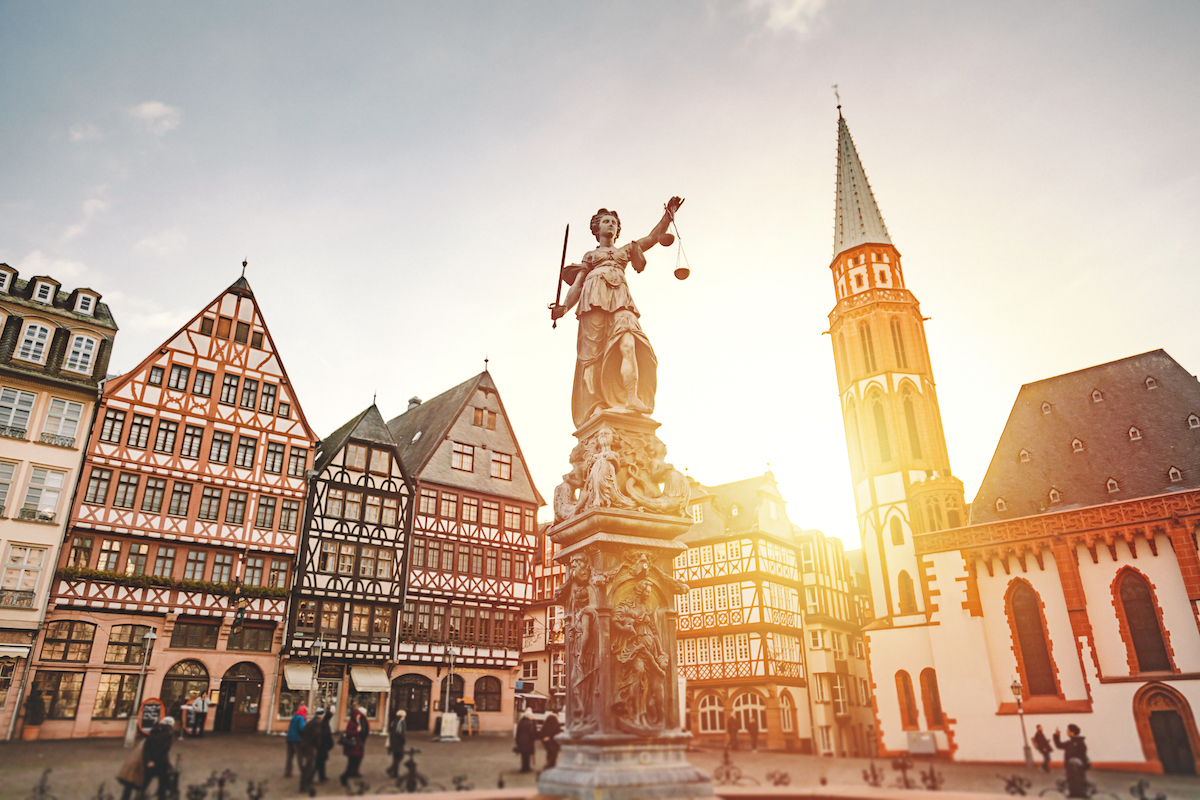 R√∂Merberg Old Town Square In Frankfurt, Germany