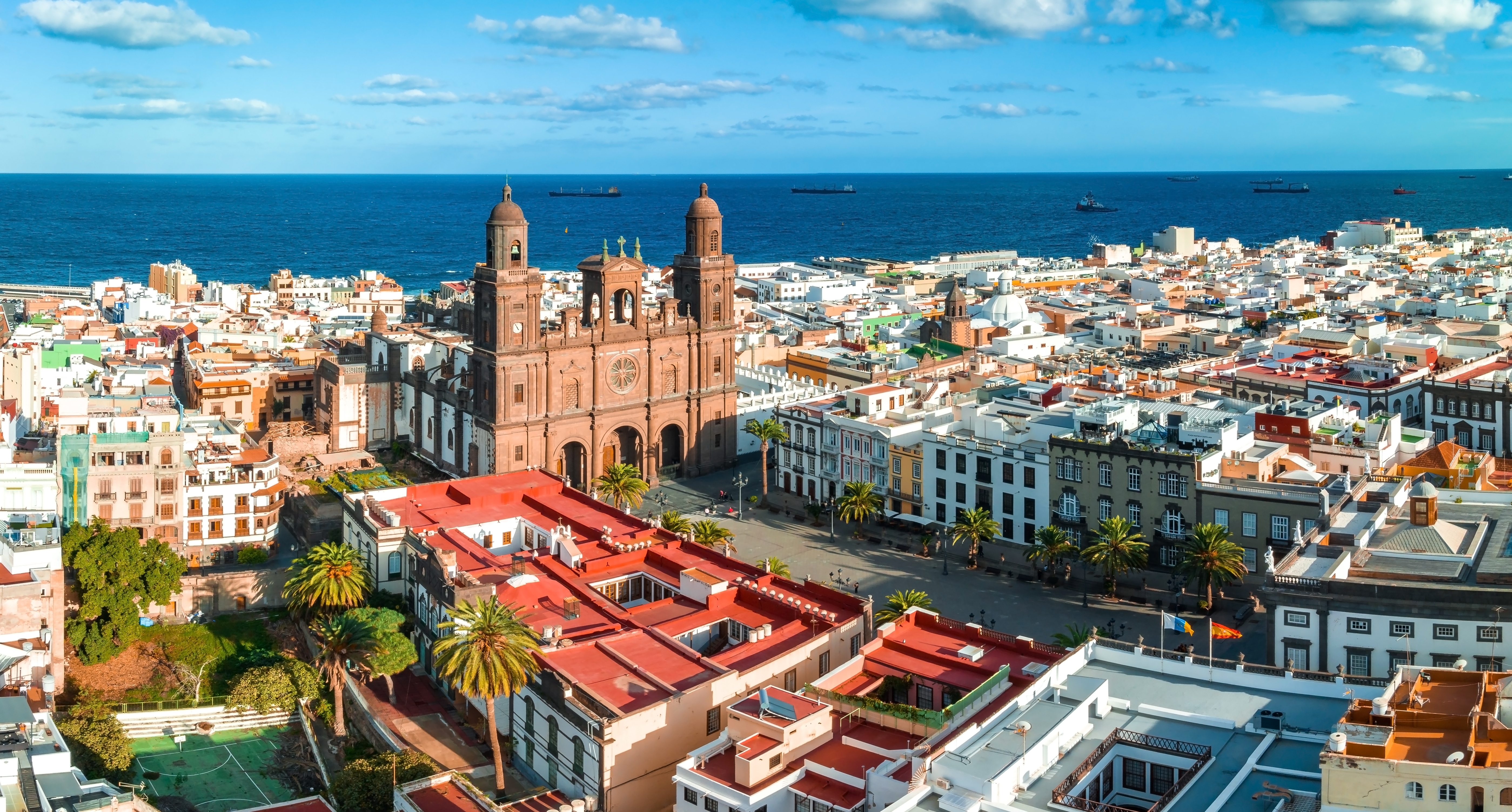Landscape,With,Cathedral,Santa,Ana,Vegueta,In,Las,Palmas,,Gran